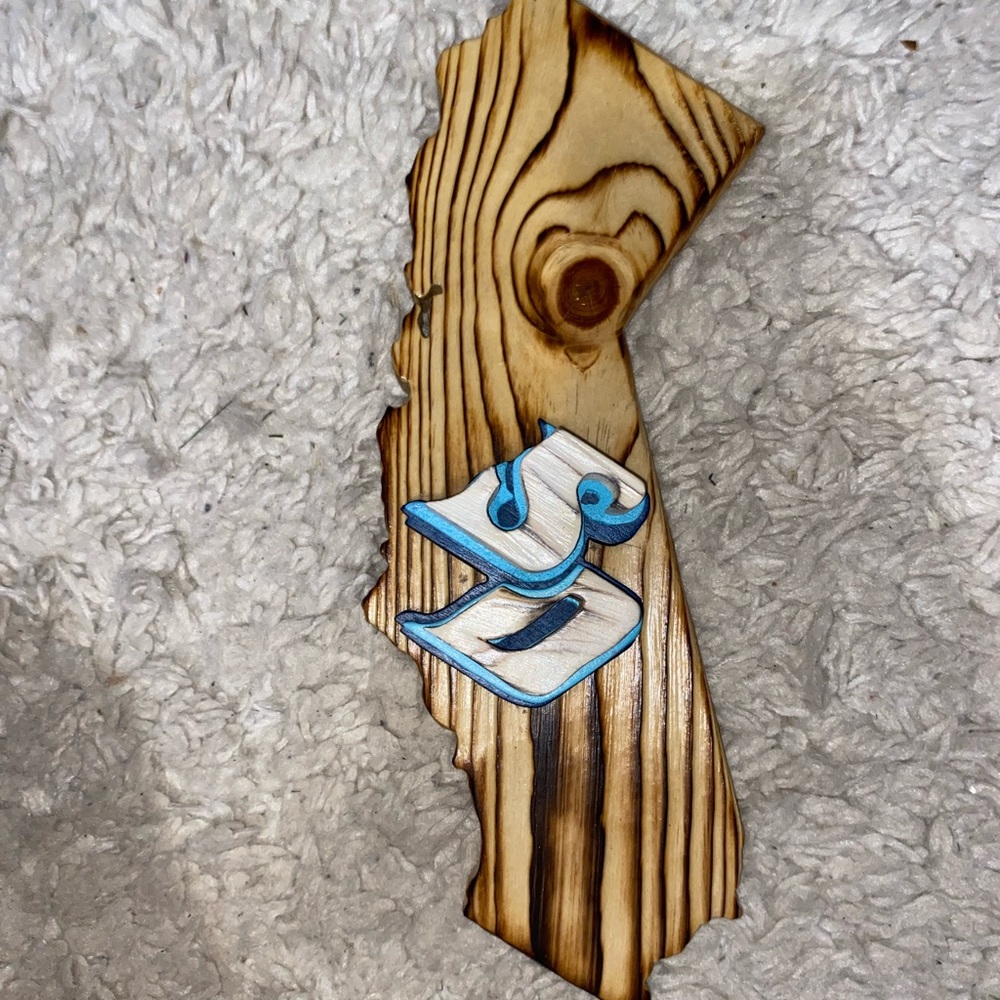 Hand made wooden San Diego sign